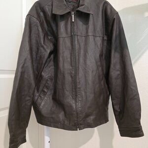 PHASE TWO - BROWN LEATHER JACKET ( LARGE)